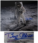 Buzz Aldrin Fantastic Signed 20 x 16 Photo of the First Lunar Landing